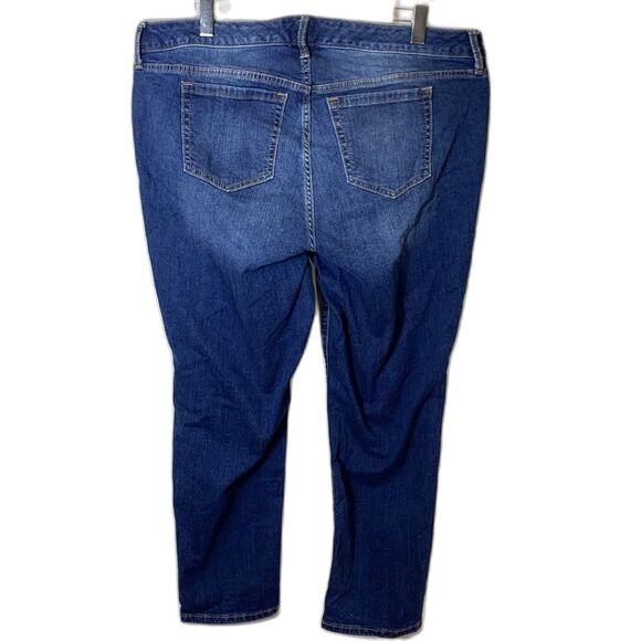 Torrid Boyfriend Straight Blue Darker Wash Mid-Rise Vintage Stretch Jeans Sz 18S - Picture 5 of 14